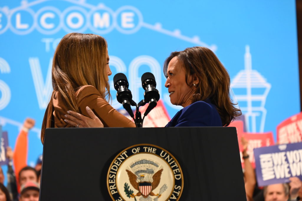 Jennifer Lopez Attends A Campaign Rally For Vice President Kamala Harris In North Las Vegas