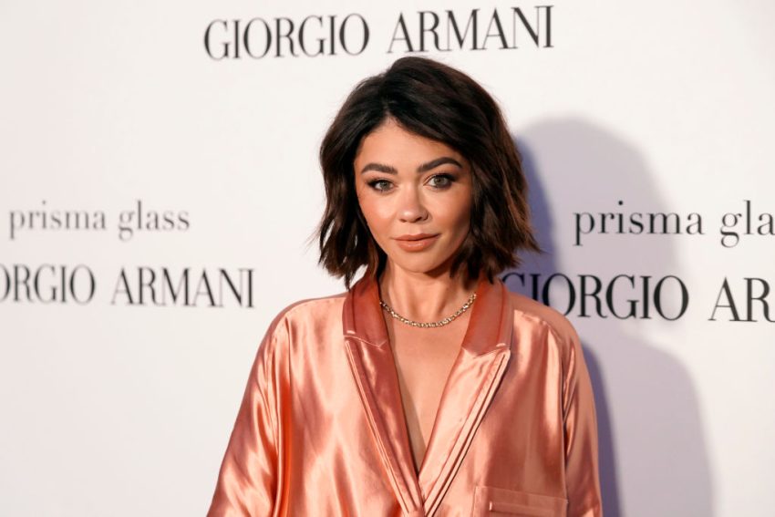 Sarah Hyland Armani Beauty Celebrates The Launch Of Prisma Glass Lip Gloss