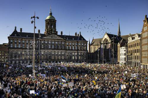 Vredesdemonstratie Tegen Russische Inval